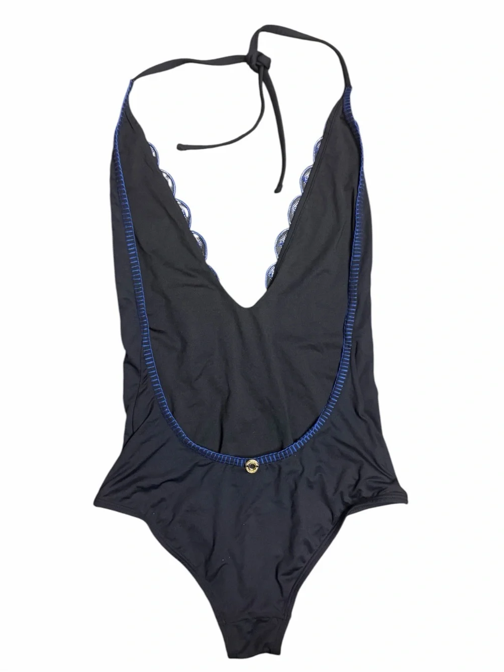 OndadeMar Tilandsia Beaded Plunge One Piece Swimsuit M Boho Luxe